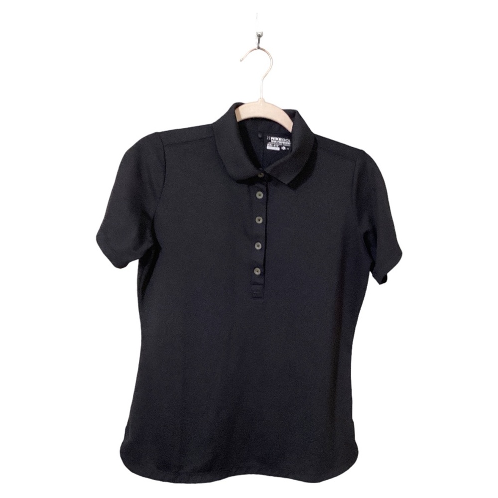 NikeGolf Tour Performance DriFit Men Black Short Sleeves Collared Neck Polo Sz M